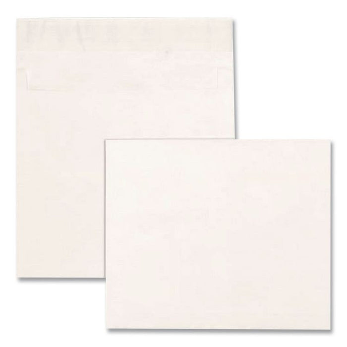 Lightweight 14 lb Tyvek Open End 2" Expansion Mailers, #13 1/2, Square Flap, Redi-Strip Closure, 10 x 13, White, 25/Box