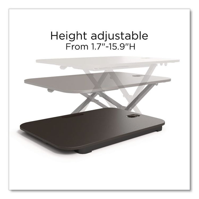 FlexFit Manual Adjustable Laptop Riser, 26.7 x 18.8 x 1.7 to 15.9, Black, Supports 26.7 lbs