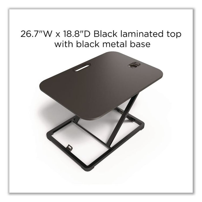 FlexFit Manual Adjustable Laptop Riser, 26.7 x 18.8 x 1.7 to 15.9, Black, Supports 26.7 lbs