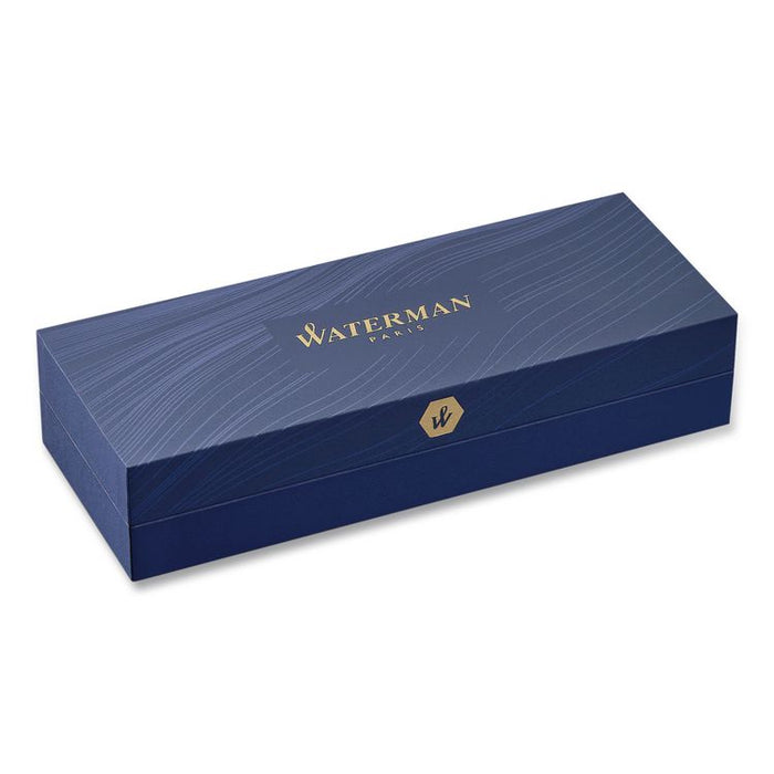 Hemisphere Ballpoint Pen, Retractable, Medium 1 mm, Blue Ink, Black Lacquered/23-Karat Gold Barrel