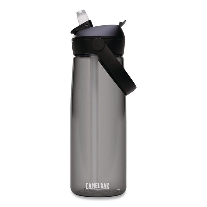Thrive FlipStraw Plastic Water Bottle, 25 oz, Charcoal