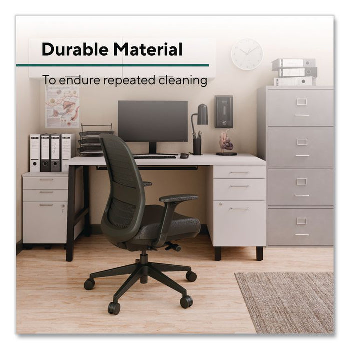Health Bedford Polyurethane Nylon Task Chair, Supports Up to 275 lbs, 18" to 21.6" Seat Height, Black Seat/Back/Base