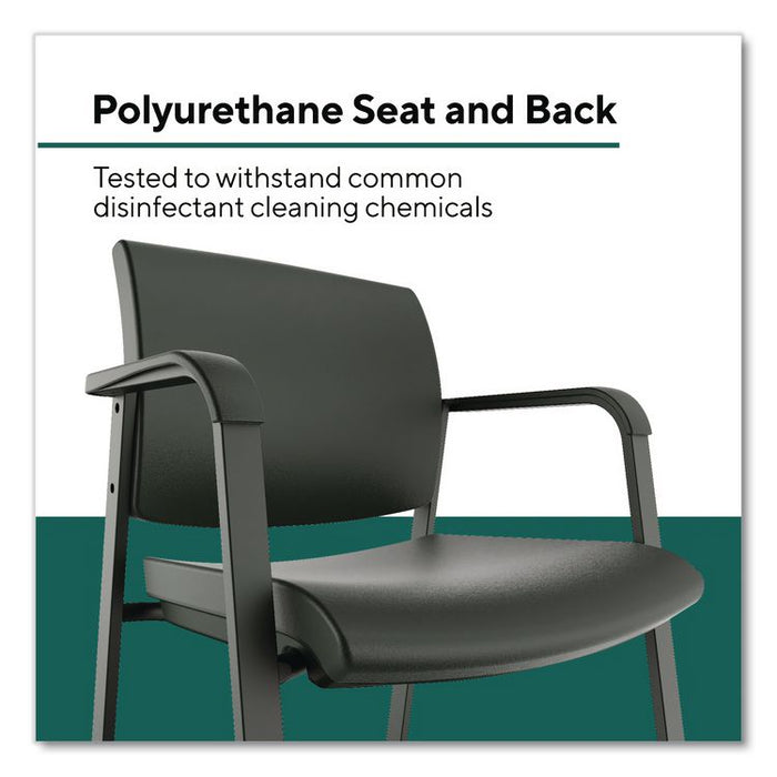 Health Esler Guest Chair, 23 x 21.9 x 32.7, Black Seat, Black Back, Black Base