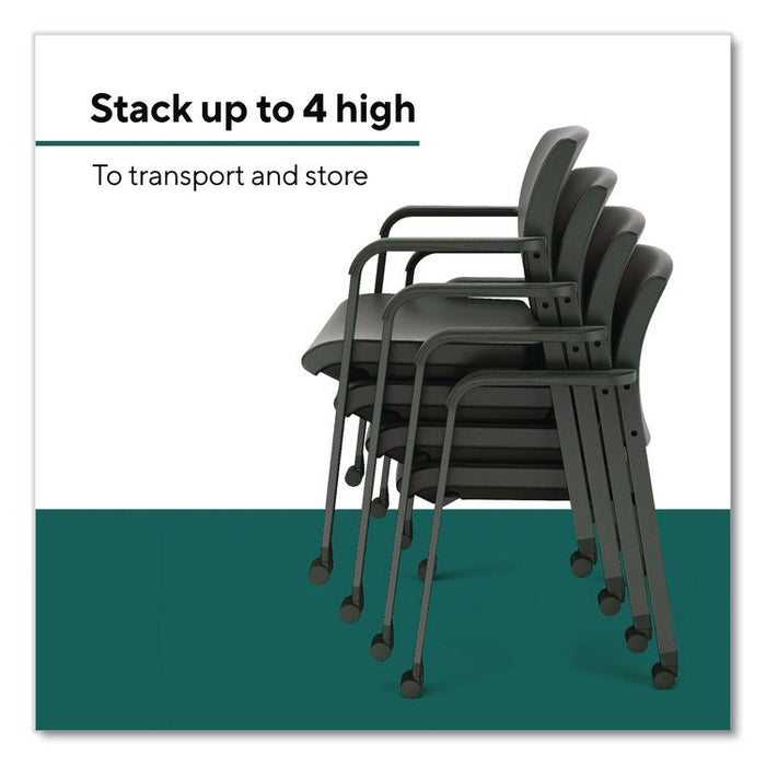 Health Esler Guest Chair, 23 x 21.9 x 32.7, Black Seat, Black Back, Black Base