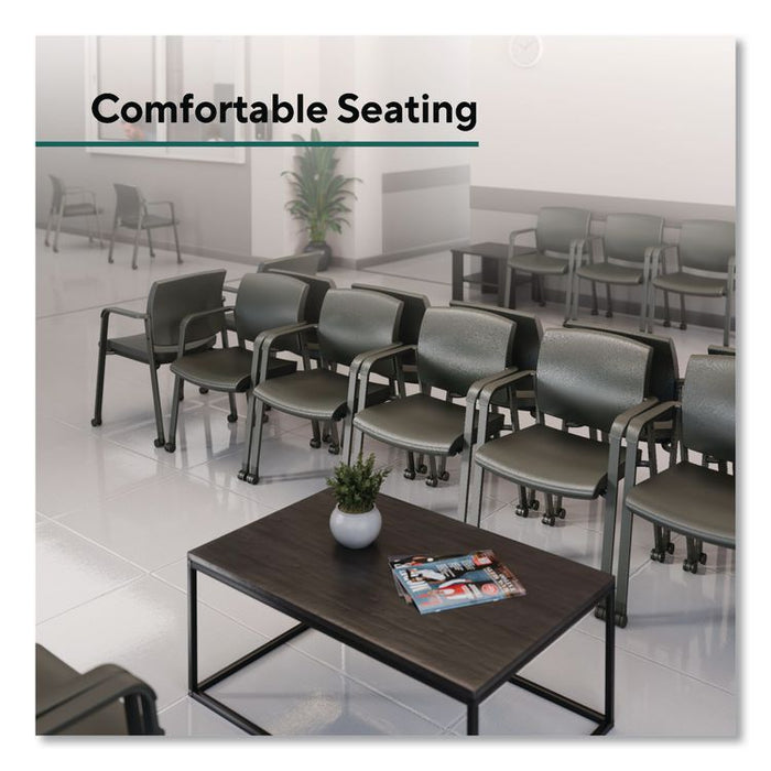 Health Esler Guest Chair, 23 x 21.9 x 32.7, Black Seat, Black Back, Black Base