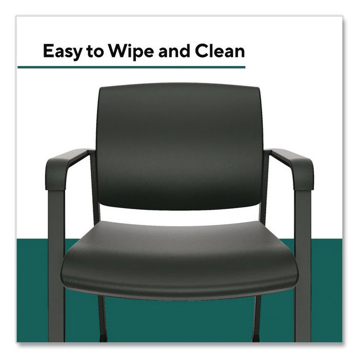 Health Esler Guest Chair, 23 x 21.9 x 32.7, Black Seat, Black Back, Black Base