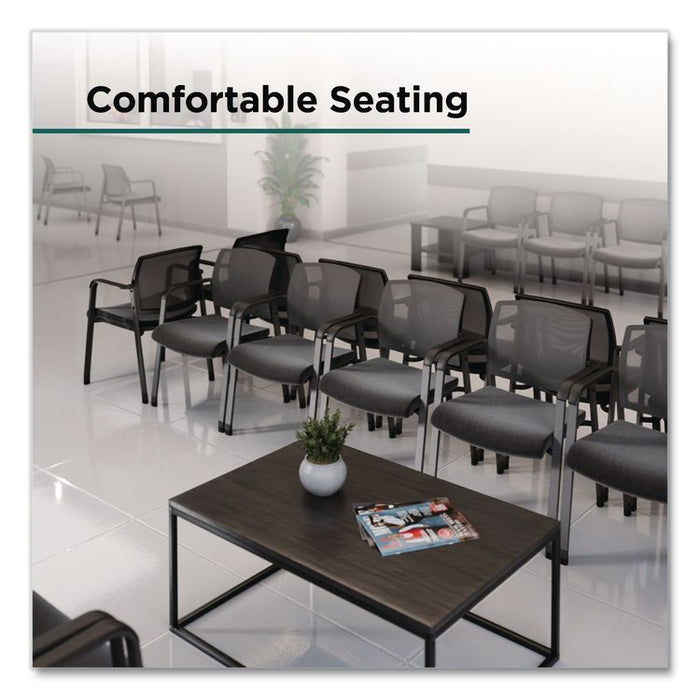 Esler Fabric Guest Chair, 23.3 x 22.3 x 31.7, Black Seat, Black Back, Black Base