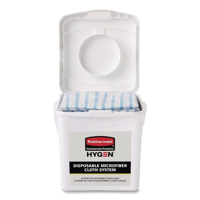 Disposable Microfiber Charging Bucket, 7.92 x 7.75 x 7.44, White, 4/Carton