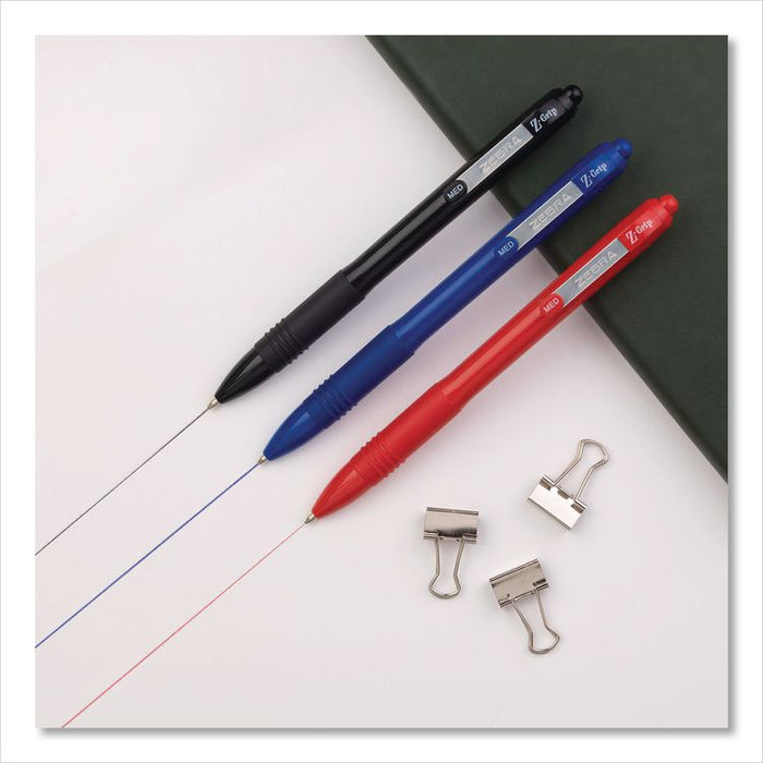 Z-Grip Recycled Retractable Ballpoint Pen, Medium 1 mm, Black Ink, Black Barrel, Dozen