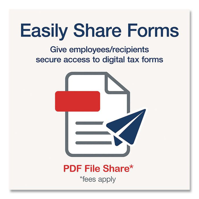 4-Part 1099-NEC Tax Forms with Tax Forms Helper, Fiscal Year: 2024, 8.5 x 3.5, 3 Forms/Sheet, 50 Forms Total