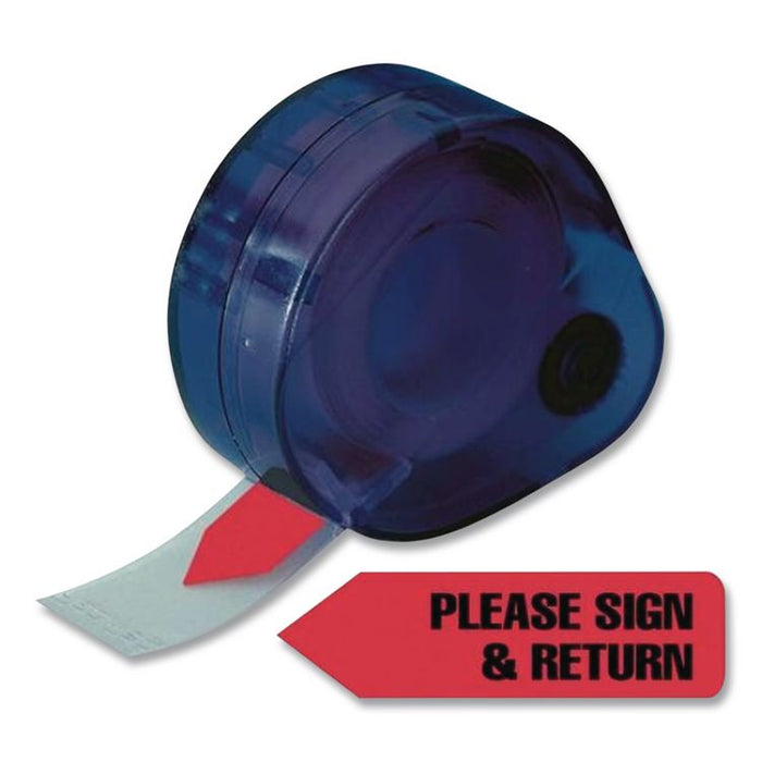 Arrow Message Page Flags in Dispenser, "Please Sign and Return", Red, 120 Flags/Dispenser