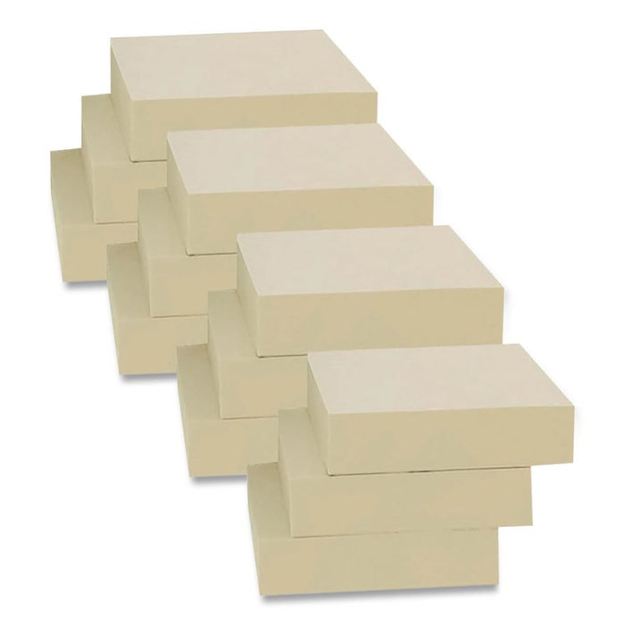 100% Recycled Self-Stick Notes, 1.5" x 2", Yellow, 100 Sheets/Pad, 12 Pads/Pack