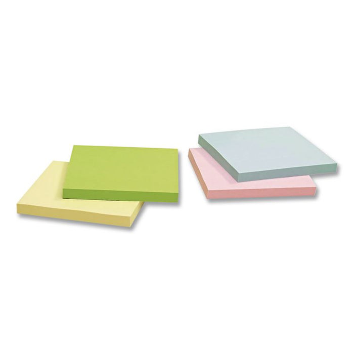 100% Recycled Self-Stick Notes, 1.5" x 2", Assorted Pastel Colors, 100 Sheets/Pad, 12 Pads/Pack