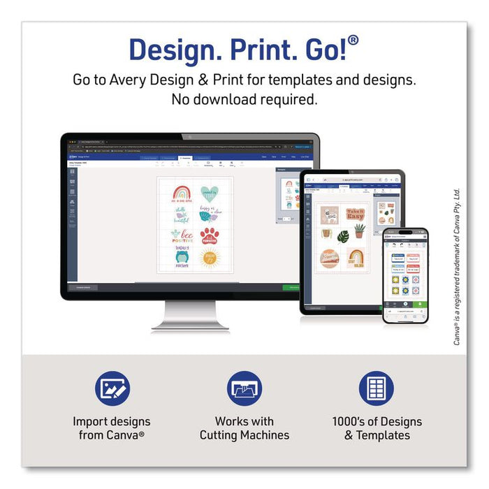 Multipurpose Sticker Project Paper, Inkjet, 8.5 x 11, 15 Sheets/Pack