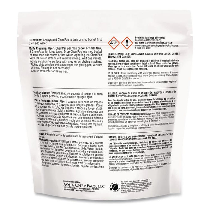 Aqua ChemPacs Neutral Floor Cleaner, Lavender Scent, 120/Pack