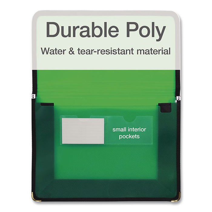 Poly Wallets, 3.5'' Expansion, Letter Size, Green