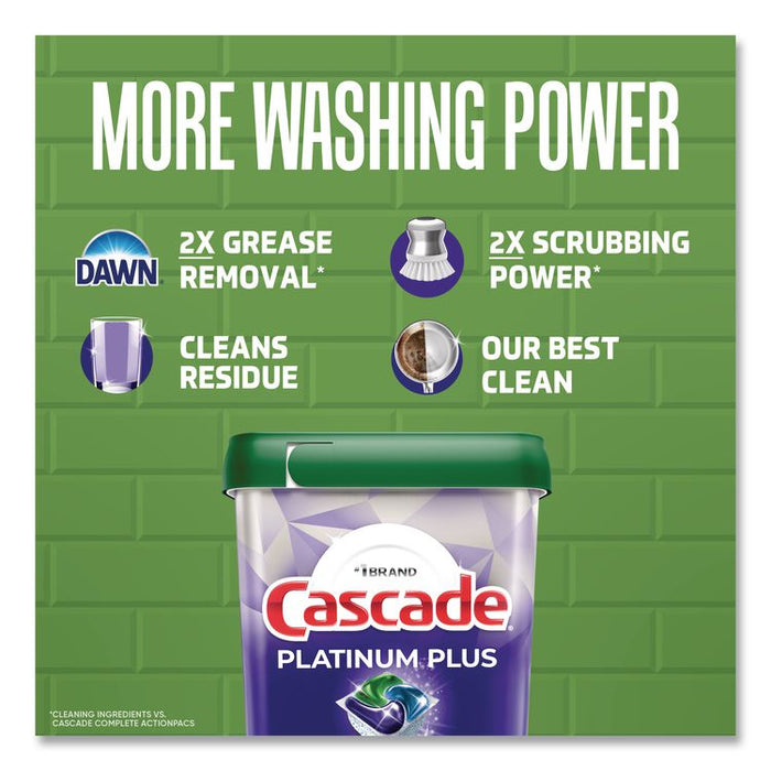 Platinum Plus ActionPacs Dishwasher Detergent Pods, Fresh Scent, 20.7 oz Tub, 31/Pack