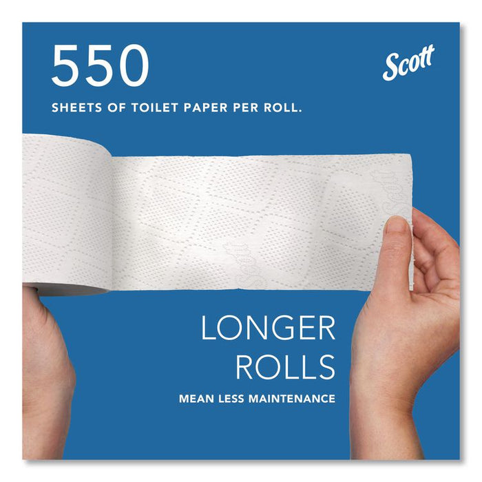 Essential Standard Roll Bathroom Tissue for Business, Septic Safe, 2-Ply, White, 550 Sheets/Roll