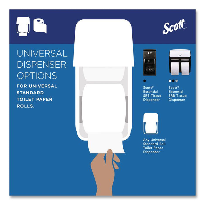 Essential Standard Roll Bathroom Tissue for Business, Septic Safe, 2-Ply, White, 550 Sheets/Roll