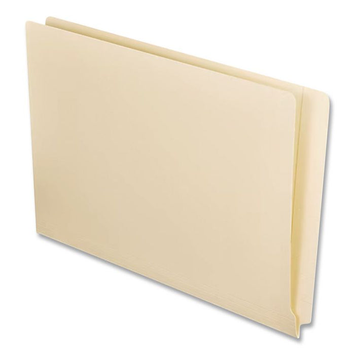 Heavyweight Manila End Tab Expansion Folders, Straight Tabs, Legal Size, 1.5" Expansion, Manila, 50/Box