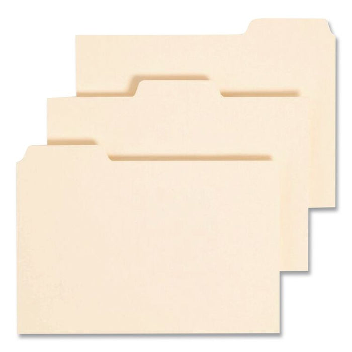 Recycled Blank Top Tab File Guides, 1/3-Cut Top Tab, Blank, 8.5 x 11, Manila, 100/Box