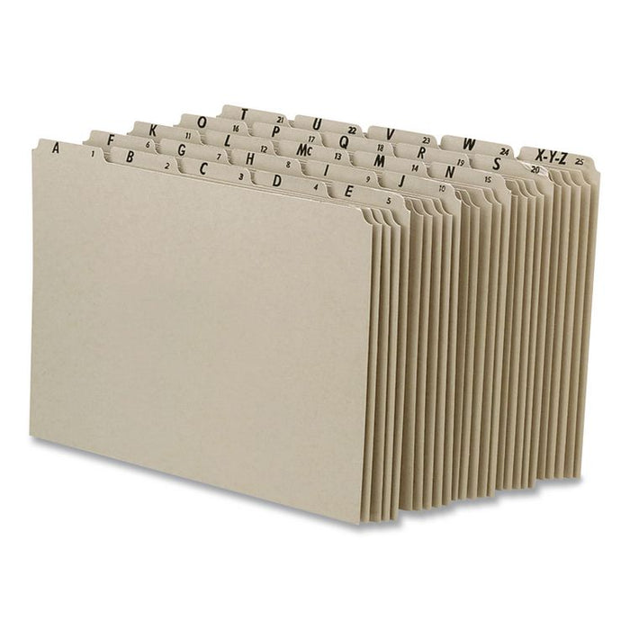 Alphabetic Top Tab Indexed File Guide Set, 1/5-Cut Top Tab, A to Z, 8.5" x 11", Manila, 25/Set