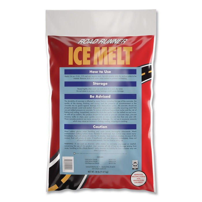 Road Runner Ice Melt, 20 lbs Bag, 100/Pallet