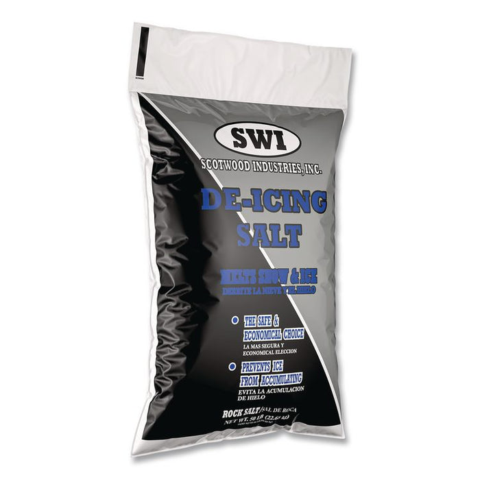 Rock Salt De-Icing Salt, 50 lbs Bag, 50/Pallet