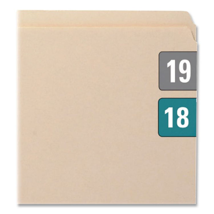 Yearly End Tab File Folder Labels, 19, 0.75 x 1.5, Gray, 500/Roll