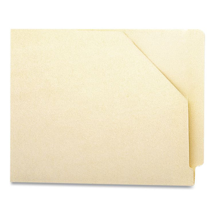 End Tab File Jacket with Antimicrobial Product Protection, Shelf-Master Reinforced Straight Tab, Letter Size, Manila, 100/Box