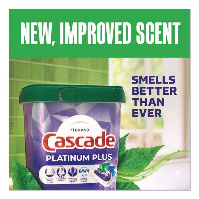 Platinum Plus ActionPacs Dishwasher Detergent Pods, Fresh Scent, 28.4 oz Tub, 47/Pack