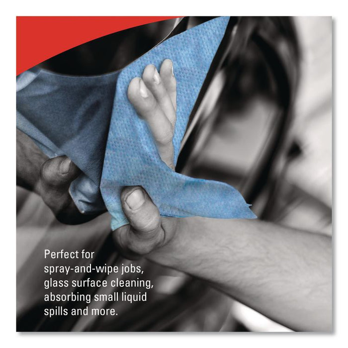 L10 Windshield Towels, Banded, 2-Ply, 9.38 x 10.25, Light Blue, 140/Pack, 16 Packs/Carton