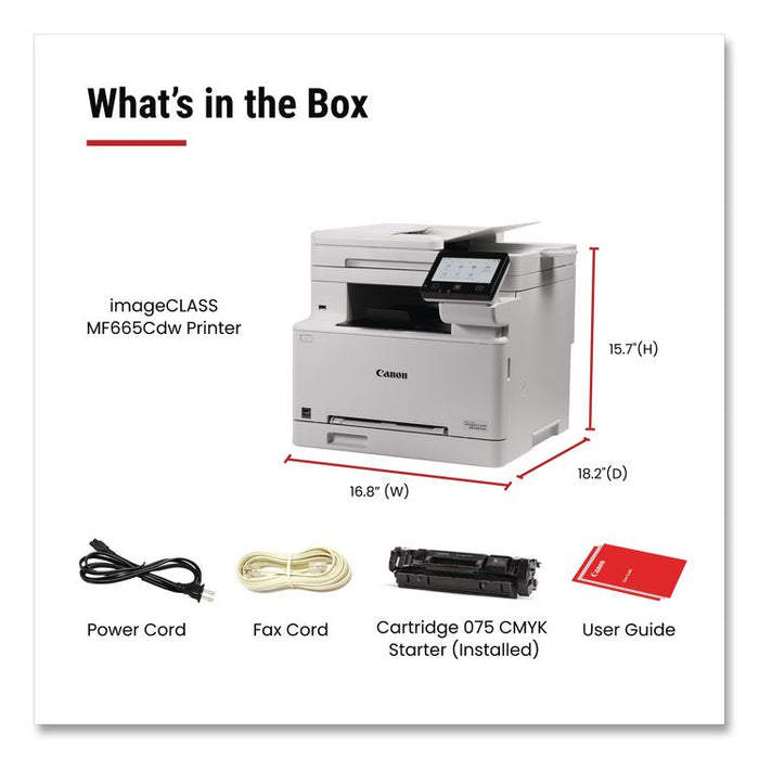 imageCLASS MF665Cdw Wireless Multifunction Laser Printer, Copy/Fax/Print/Scan