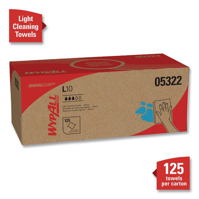 L10 Towels POP-UP Box, 1-Ply, 12 x 10.25, White, 125/Box, 18 Boxes/Carton