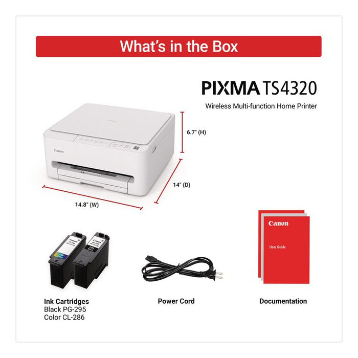 PIXMA TS4320 Inkjet Printer, Copy/Print/Scan