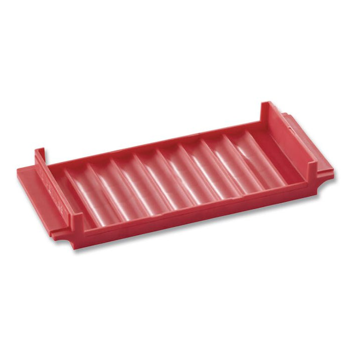 Stackable Plastic Coin Tray, Accommodates $5 in Pennies, 3.75" x 11.5" x 1.5", Red