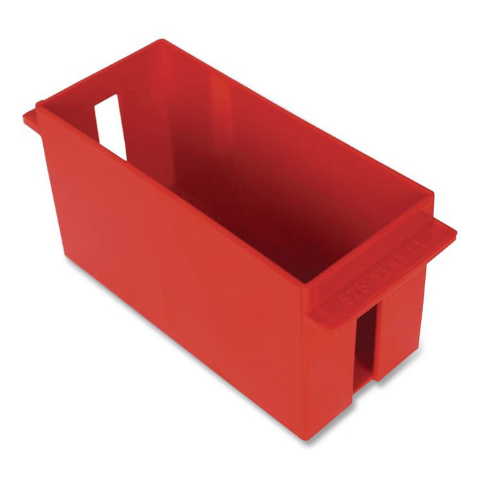 Extra-Capacity Coin Tray, Accommodates $25 in Pennies, 10.5" x 4.75" x 5", Red