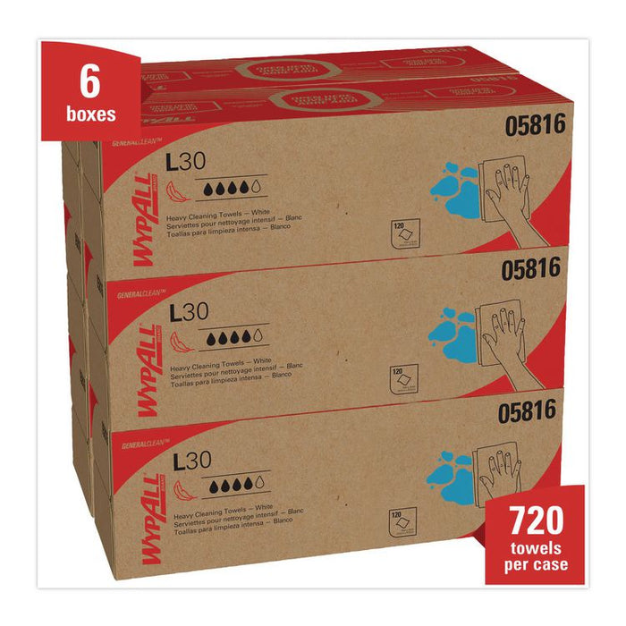 L30 Towels, POP-UP Box, 9.8 x 16.4, White, 120/Box, 6 Boxes/Carton