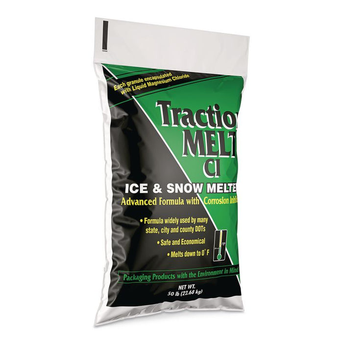 Traction Melt CI Ice and Snow Melter, 50 lbs Bag, 50/Pallet