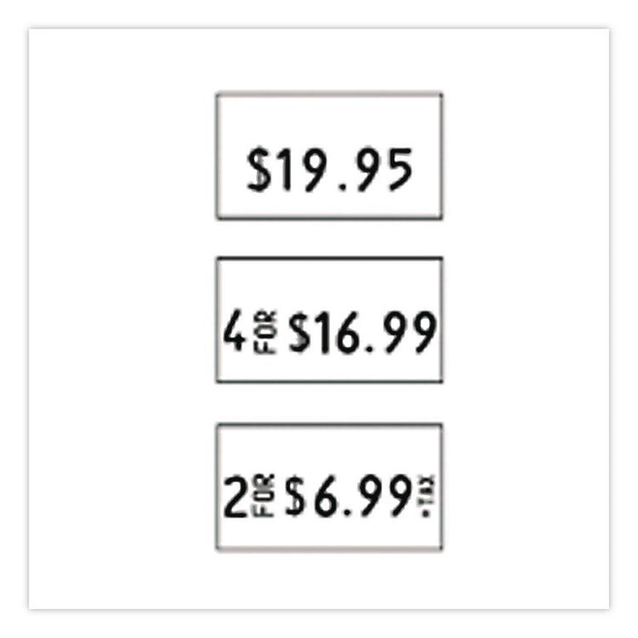 One-Line Pricemarker Labels, White, 1,200 Labels/Roll, 3 Rolls/Pack