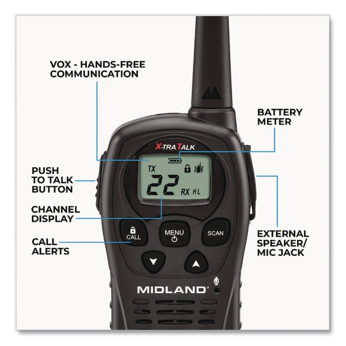 LXT500VP3 Two-Way Radio, 2 Radios, 22 Channels