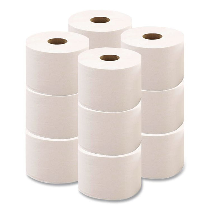 Heavenly Choice One-Ply Jumbo Bathroom Tissue, Septic Safe, 3.4" x 2,000 ft, White, 12 Rolls/Carton