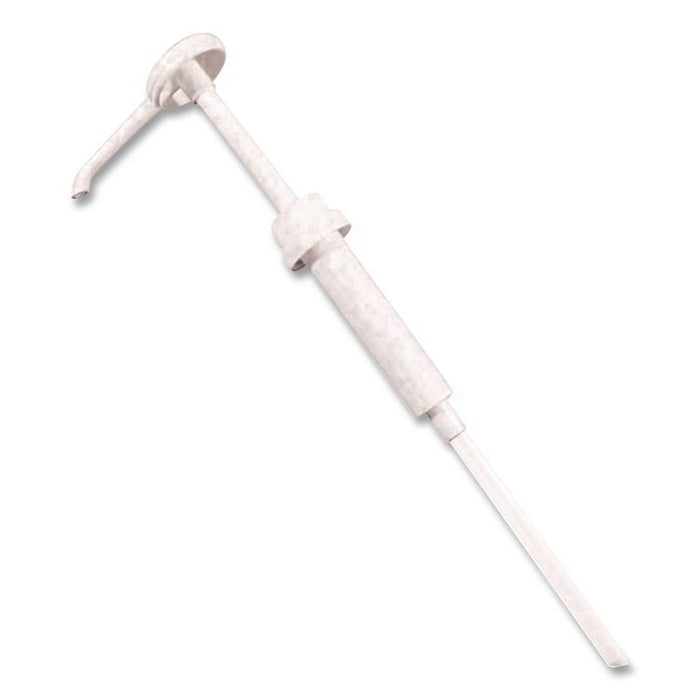 Economy Plastic Dispensing Pump, 38 mm cap fits 1 gal Bottles, White