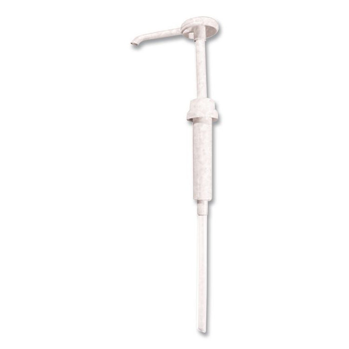 Economy Plastic Dispensing Pump, 38 mm cap fits 1 gal Bottles, White