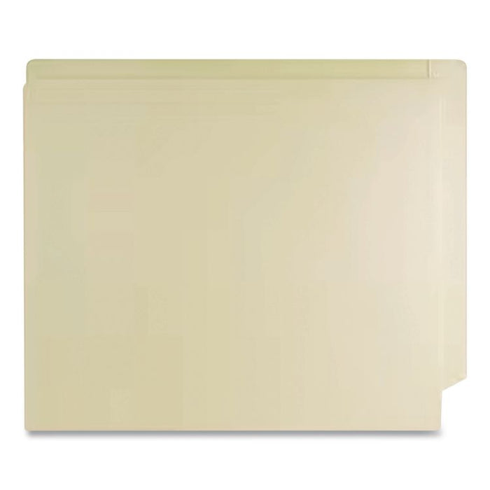 Heavy-Duty End Tab Fastener Folder, Straight Tab, Expands 0.75", 2 Fasteners, Letter Size, Manila, 50/Box