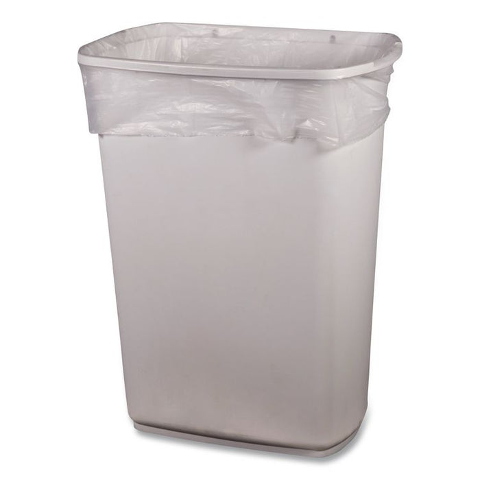 High-Density Waste Can Liners, 30 gal, 16 mic, 30" x 37", Natural, 25 Bags/Roll, 20 Rolls/Carton