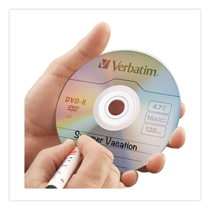 DVD-R Recordable Disc, 4.7 GB, 16x, Wrap, Silver, 10/Pack