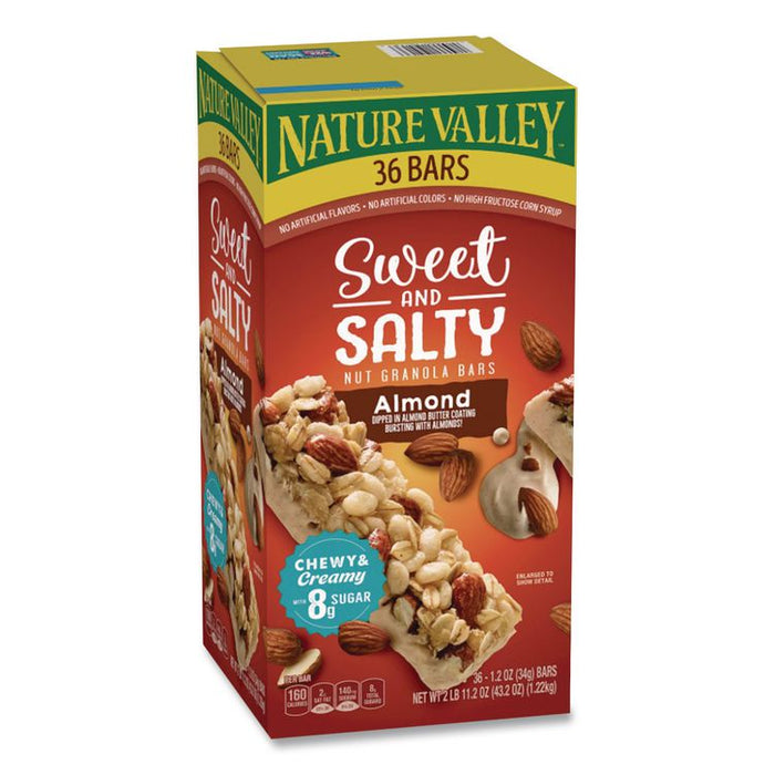 Granola Bars, Sweet and Salty Almond, 1.2 oz Pouch, 36/Box