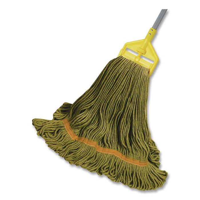 1400 Series Mop Head, Cotton/Rayon/Synthetic Blend, Medium, 5" Headband, Green