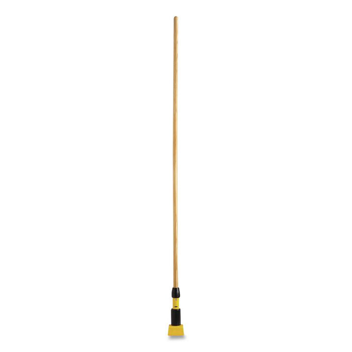 Gripper Hardwood Mop Handle, 1.13" dia x 60", Natural/Yellow
